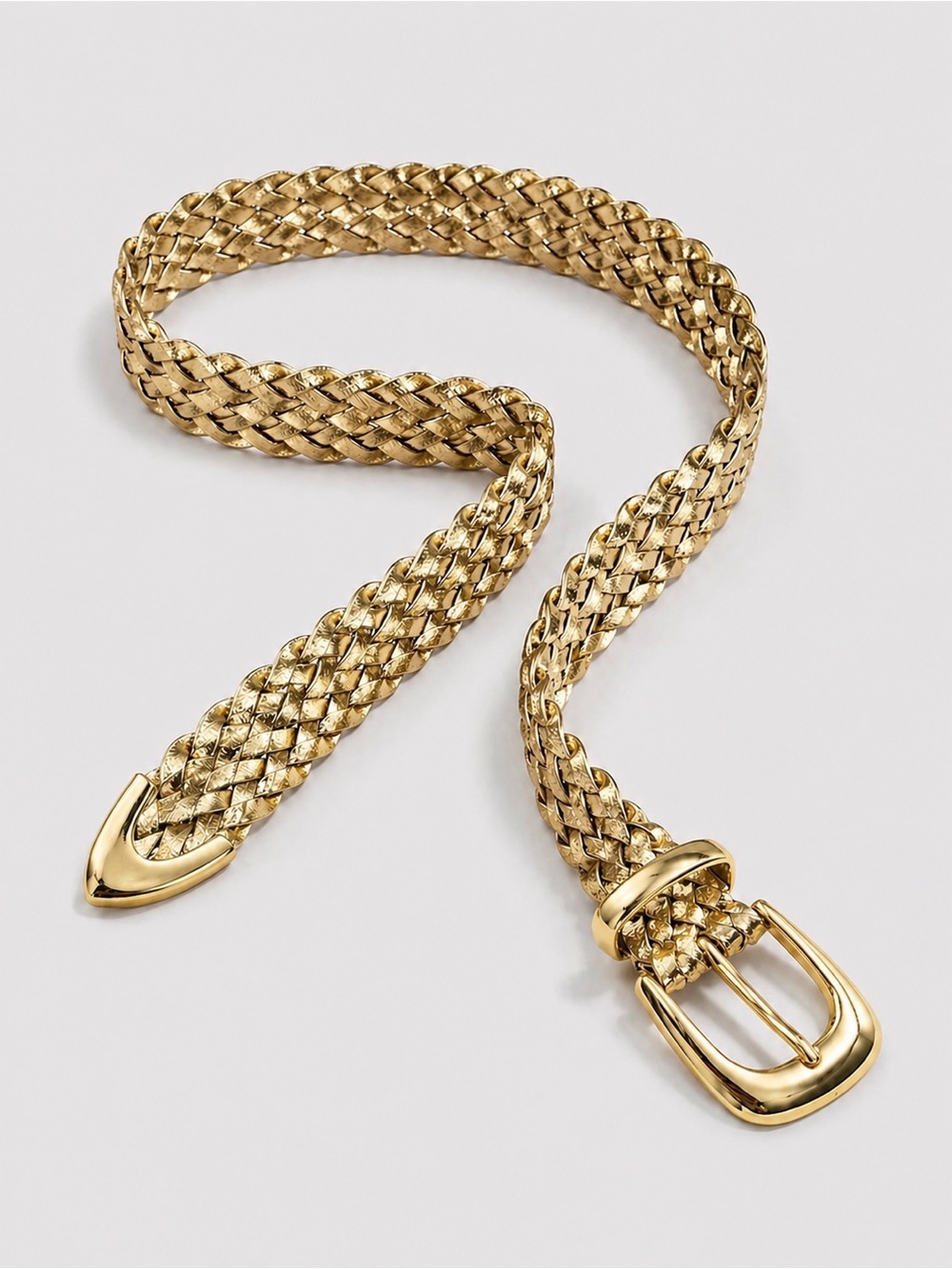 Vintage Gold Braided Statement Belt One Size